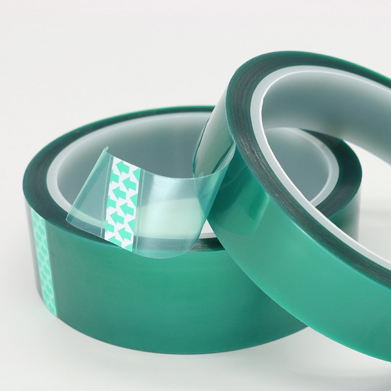 High Temperature heat resistant no residue green PET silicone polyester tape for electronic Industrial masking PCB 3D printer