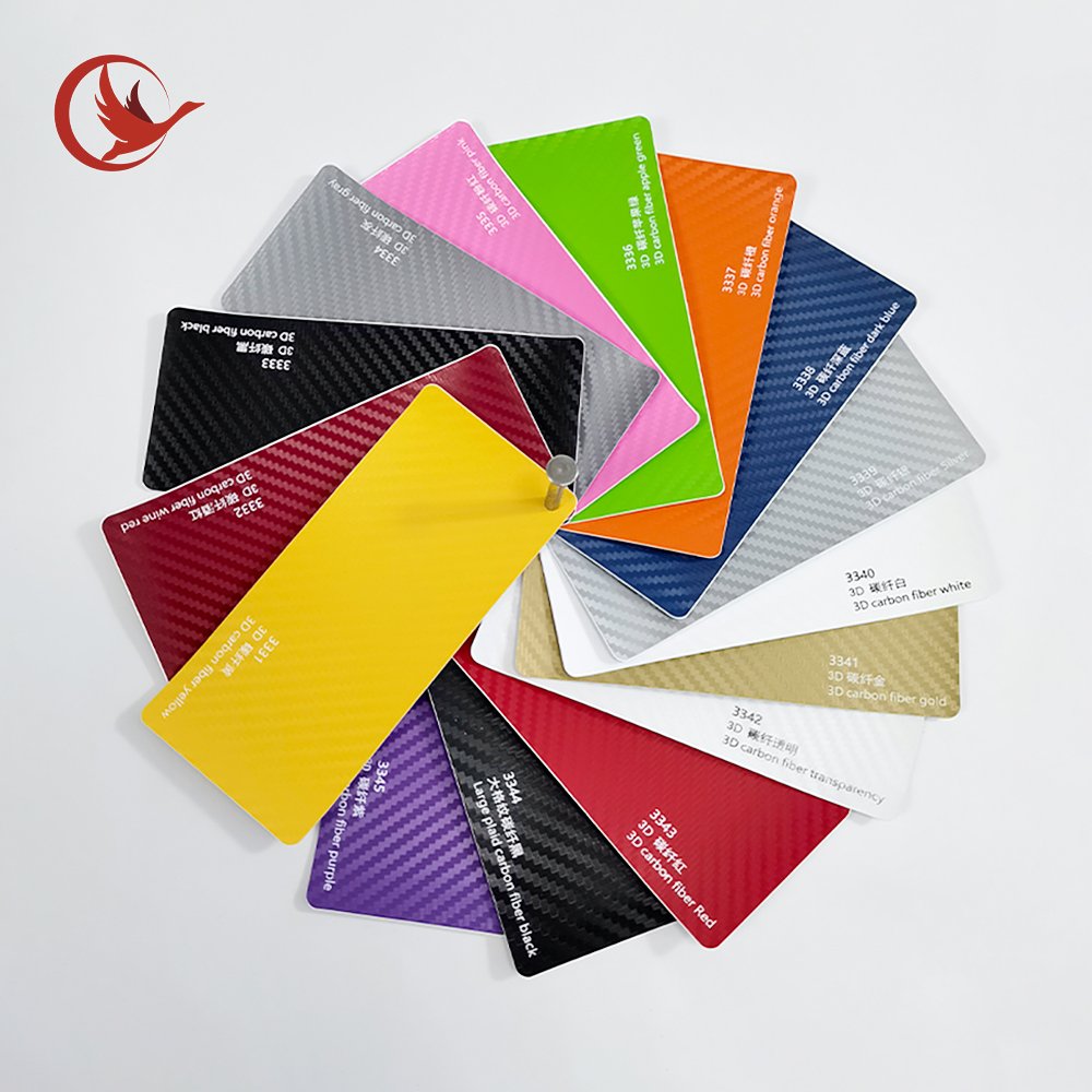 Carbon fiber cold pressed film Printable vinyl adhesive PVC cold laminated film Self adhesive vinyl cold laminated film
