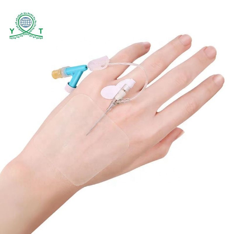 Yitong waterproof PU Adhesive Transparent Wound Dressing film for fixing indwelling needle