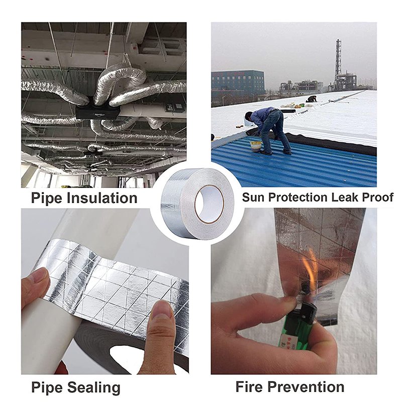 Aluminum Foil Scrim HVAC Kraft Fireproof Foil-Scrim-Kraft Glass Fiber FSK Tape