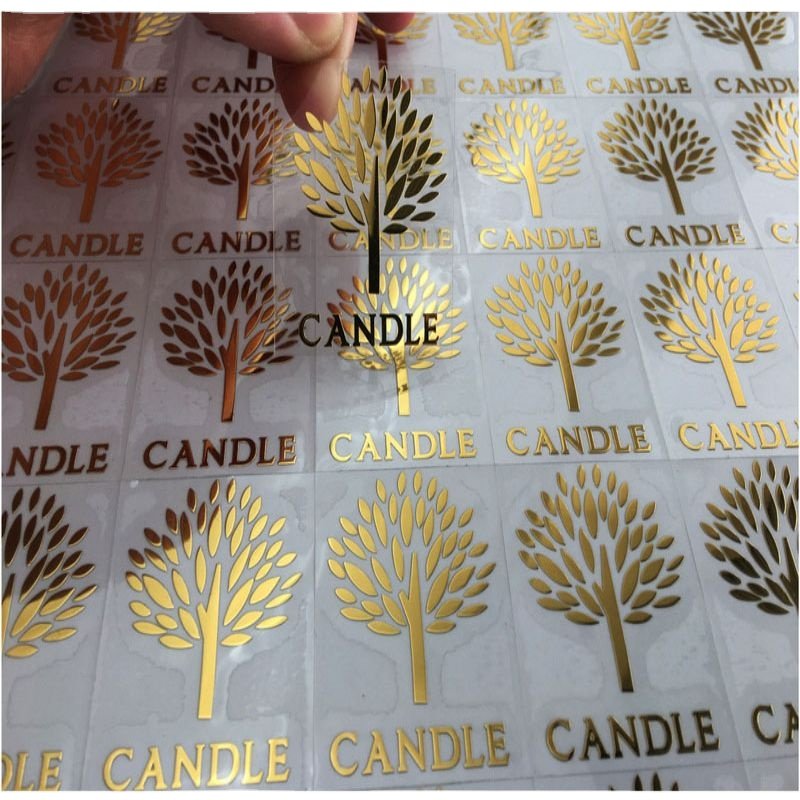 3D Embossed Metal Transfer Cut Label Adhesive Waterproof Logo Label pvc Custom Stickers