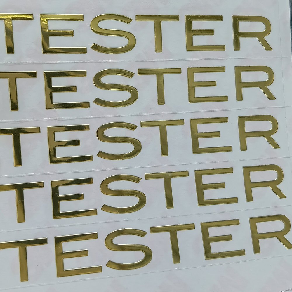 UV Transparent Transfer Electroforming Metal Nickel 3D Sticker With High Quality Plating Metallic Transfer Nickel Label