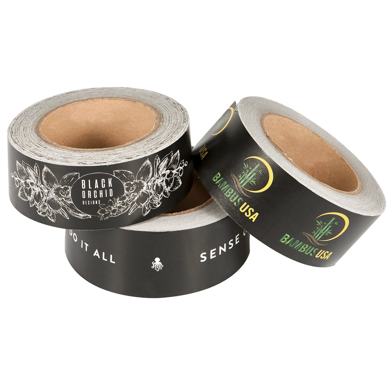 Biodegradable eco water activated adhesive kraft paper packing tape cinta de embalaje adhesive shipping tape