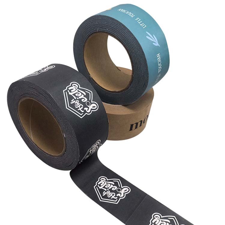 Biodegradable eco water activated adhesive kraft paper packing tape cinta de embalaje adhesive shipping tape