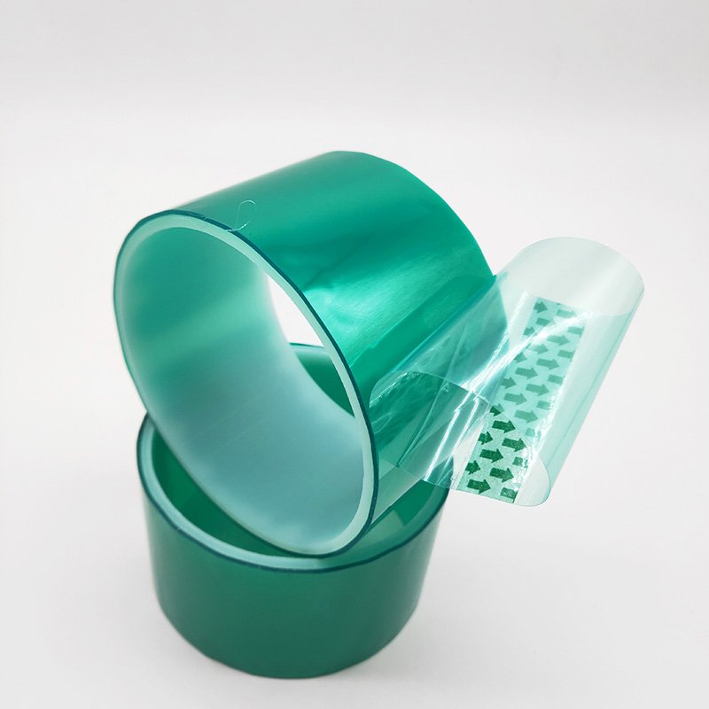 Good Price High Temperature Resistant Green Single Sided Adhesive PET Tape For Powder Coat Masking