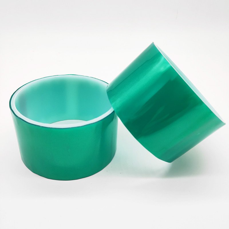 Good Price High Temperature Resistant Green Single Sided Adhesive PET Tape For Powder Coat Masking