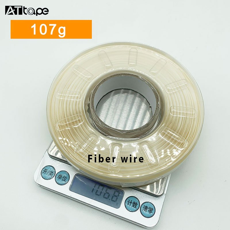 8mm*30m strong adhesive steel wire PET trim edge cutting tape Double Sided Wire Trim Tape