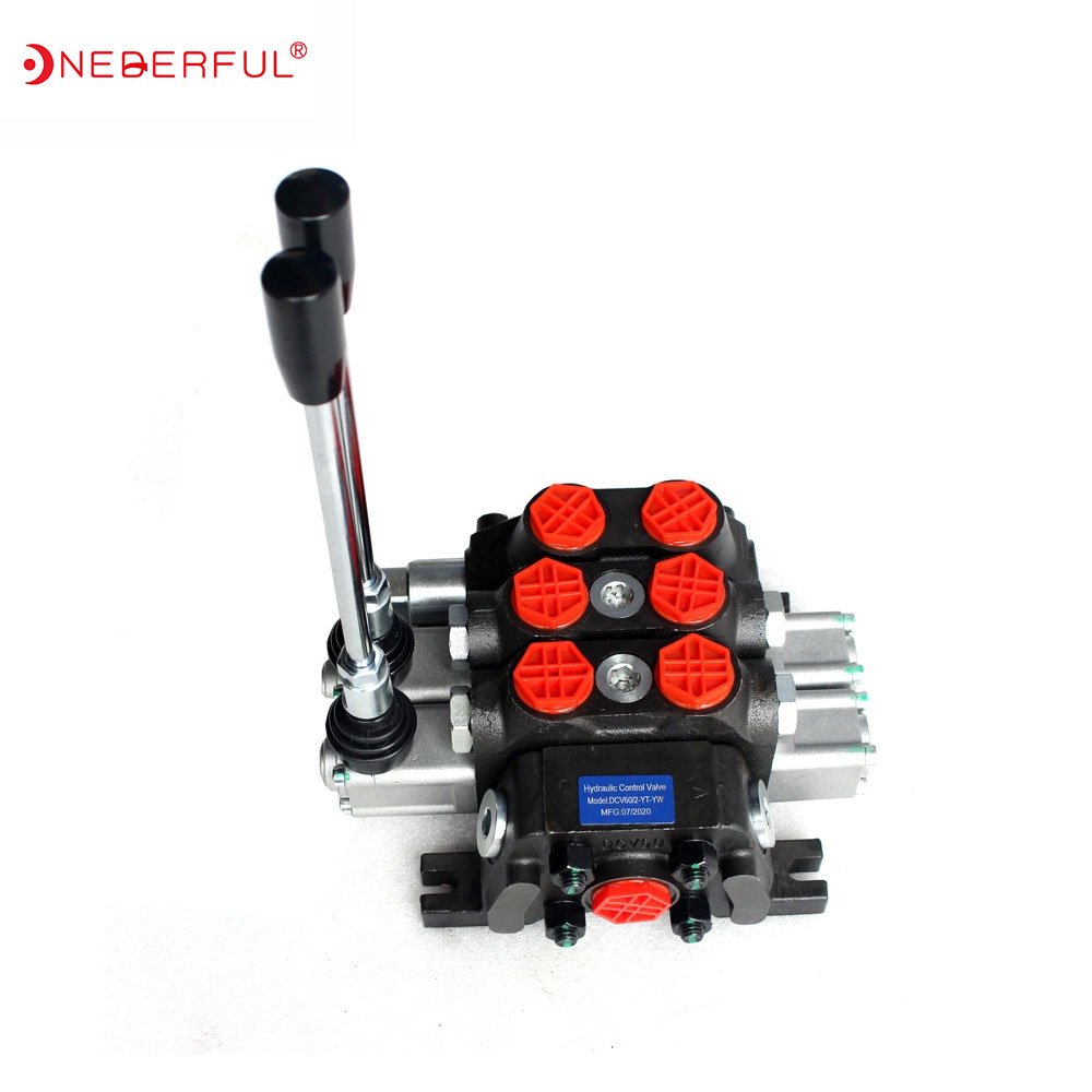 DCV60 Hydraulic Lever Monoblock Directional Manual Control Valve Hydraulic Distributor hydraulic bank valve 24v