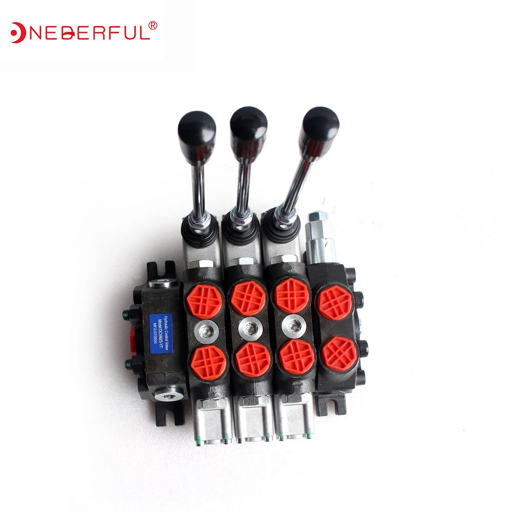 DCV60 Hydraulic Lever Monoblock Directional Manual Control Valve Hydraulic Distributor hydraulic bank valve 24v