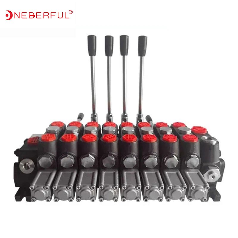 DCV60 Hydraulic Lever Monoblock Directional Manual Control Valve Hydraulic Distributor hydraulic bank valve 24v
