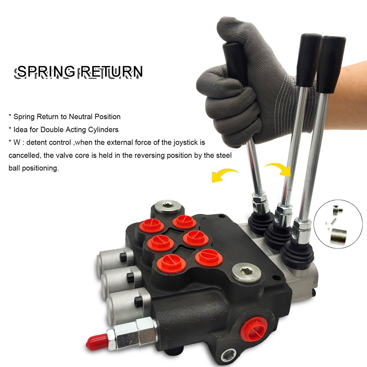 Hy-Waloil 250bar P80 3 Spool High-Performance Monoblock Directional Control Valve Hydraulic Distributor