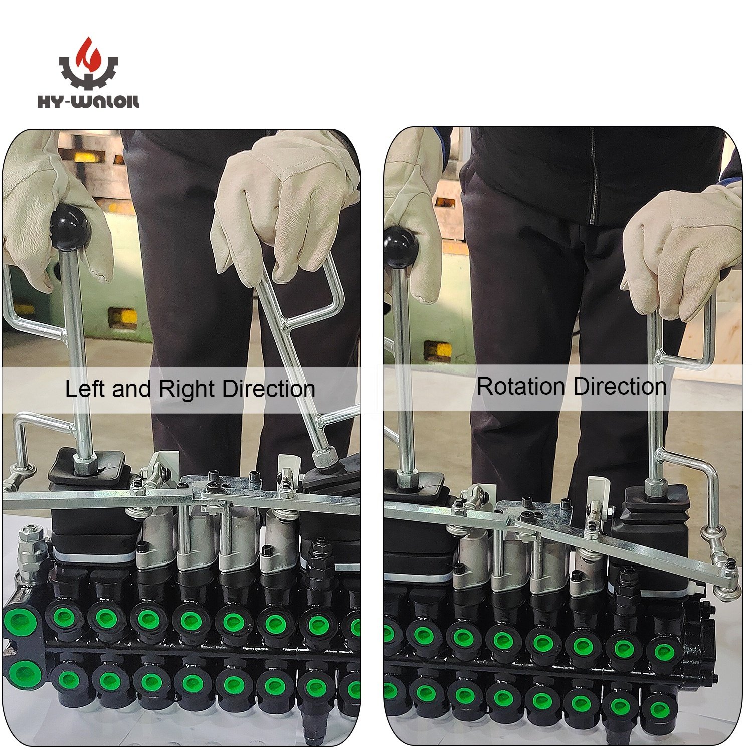 Hy-waloil Forest Crane 250 Bar 60 LPM Light Small 8 Spools 2 Joystick Hydraulic Distributor Sectional Mechanical Control Valve