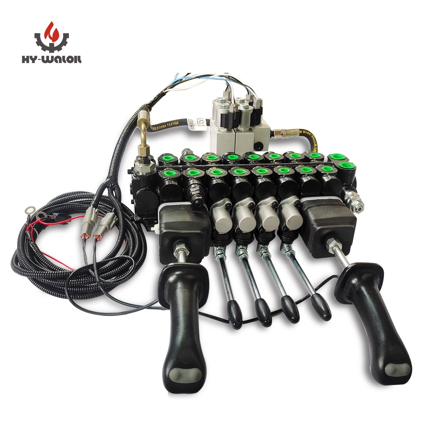 Hy-waloil Forest Crane 250 Bar 60 LPM Light Small 8 Spools 2 Joystick Hydraulic Distributor Sectional Mechanical Control Valve
