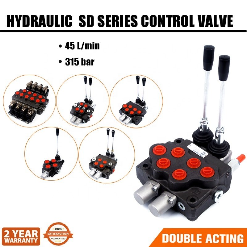 Custom Manufacturer SD25 Series Lever 4 Hydraulic Sectional Directional Control Valve