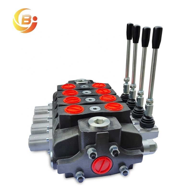 Custom Manufacturer SD25 Series Lever 4 Hydraulic Sectional Directional Control Valve