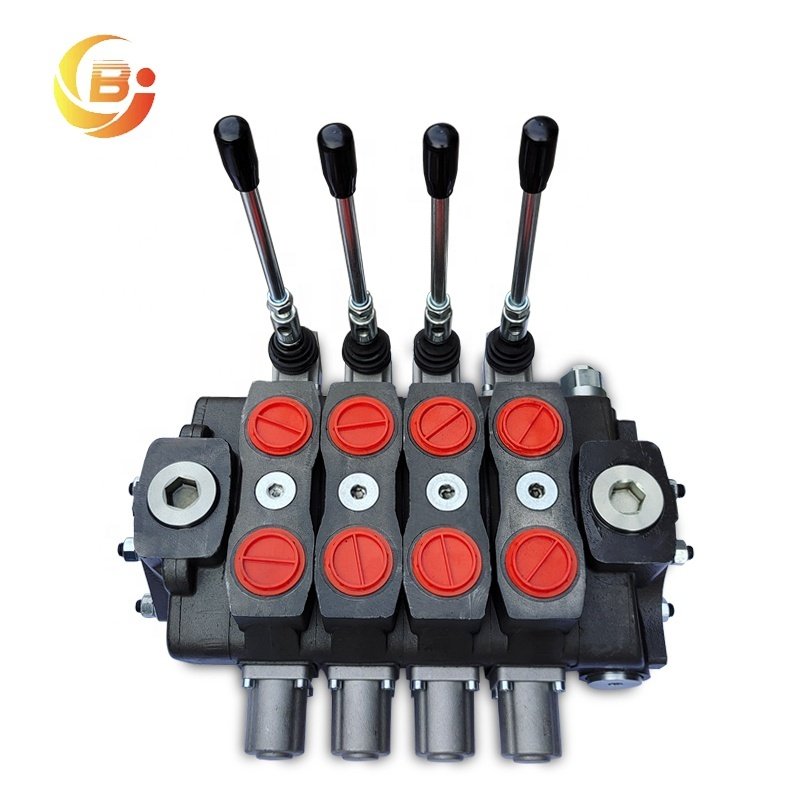 Custom Manufacturer SD25 Series Lever 4 Hydraulic Sectional Directional Control Valve