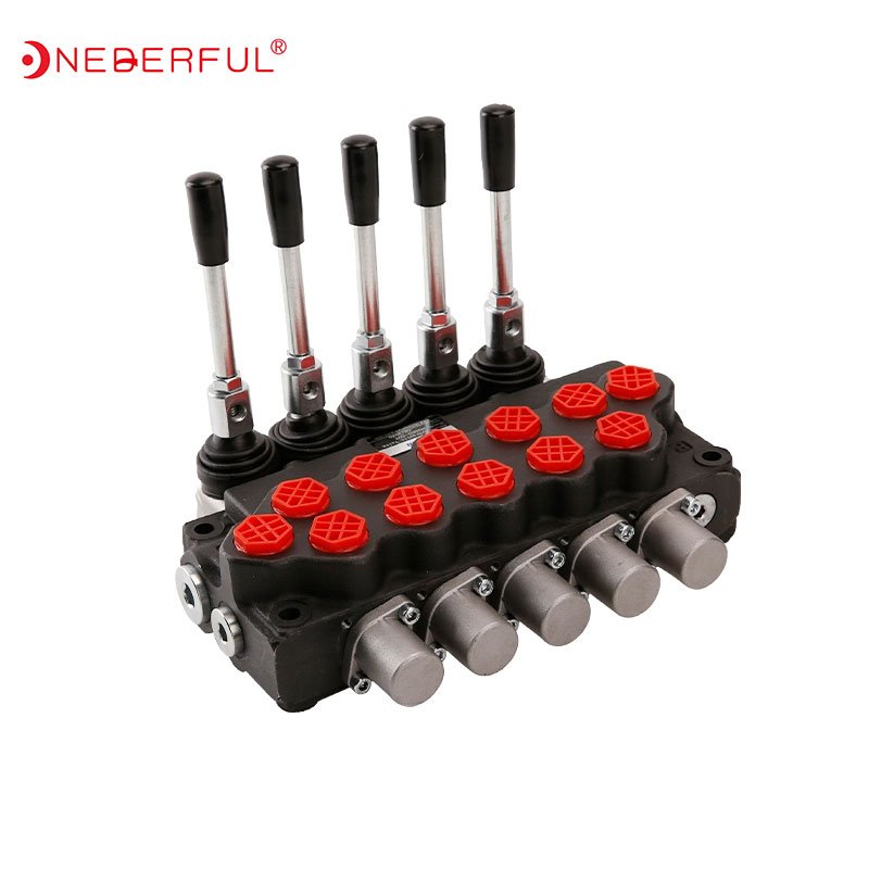 Hydraulic Manual Distributor with 1-7 Spools 3 lever manual or pneumatic control kits sd11 70L/MIN MONOBLOCK DIRECTIONAL VALVE