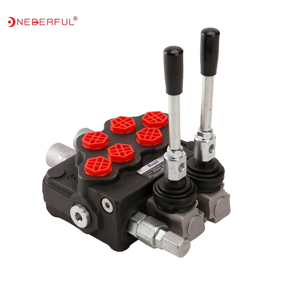 Hydraulic Manual Distributor with 1-7 Spools 3 lever manual or pneumatic control kits sd11 70L/MIN MONOBLOCK DIRECTIONAL VALVE