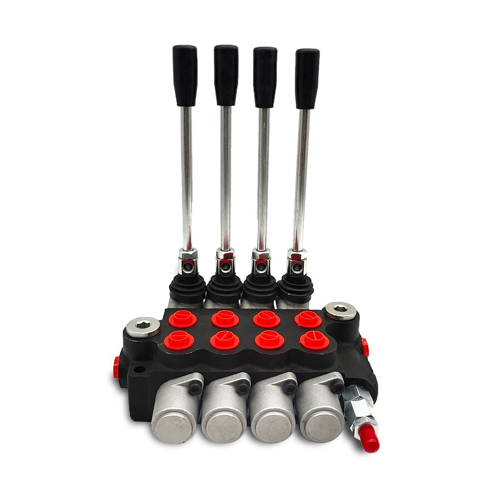 Lixin P40 4 spools hydraulic spool valve with joystick with 40 l/min control for heavy tractor