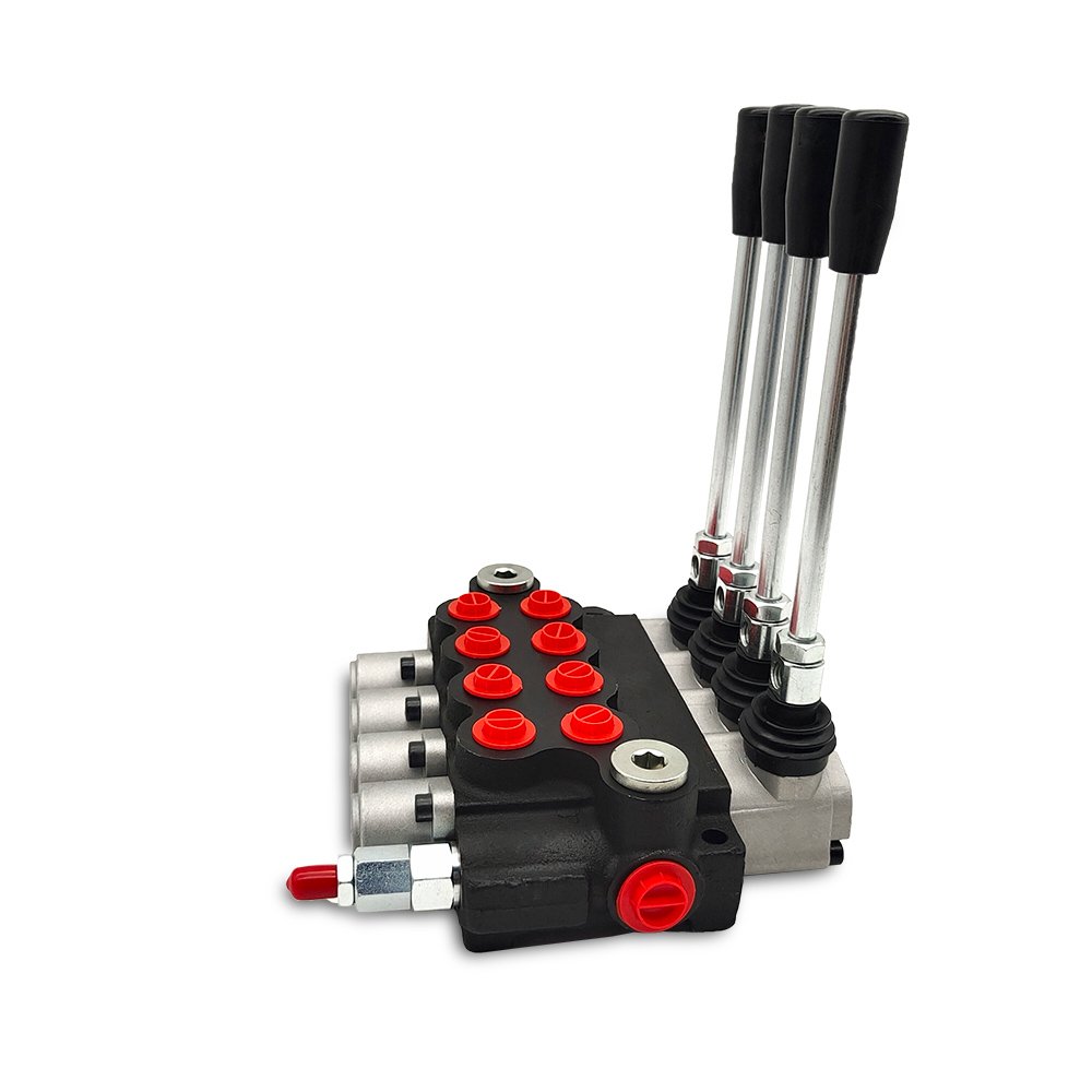 Lixin P40 4 spools hydraulic spool valve with joystick with 40 l/min control for heavy tractor