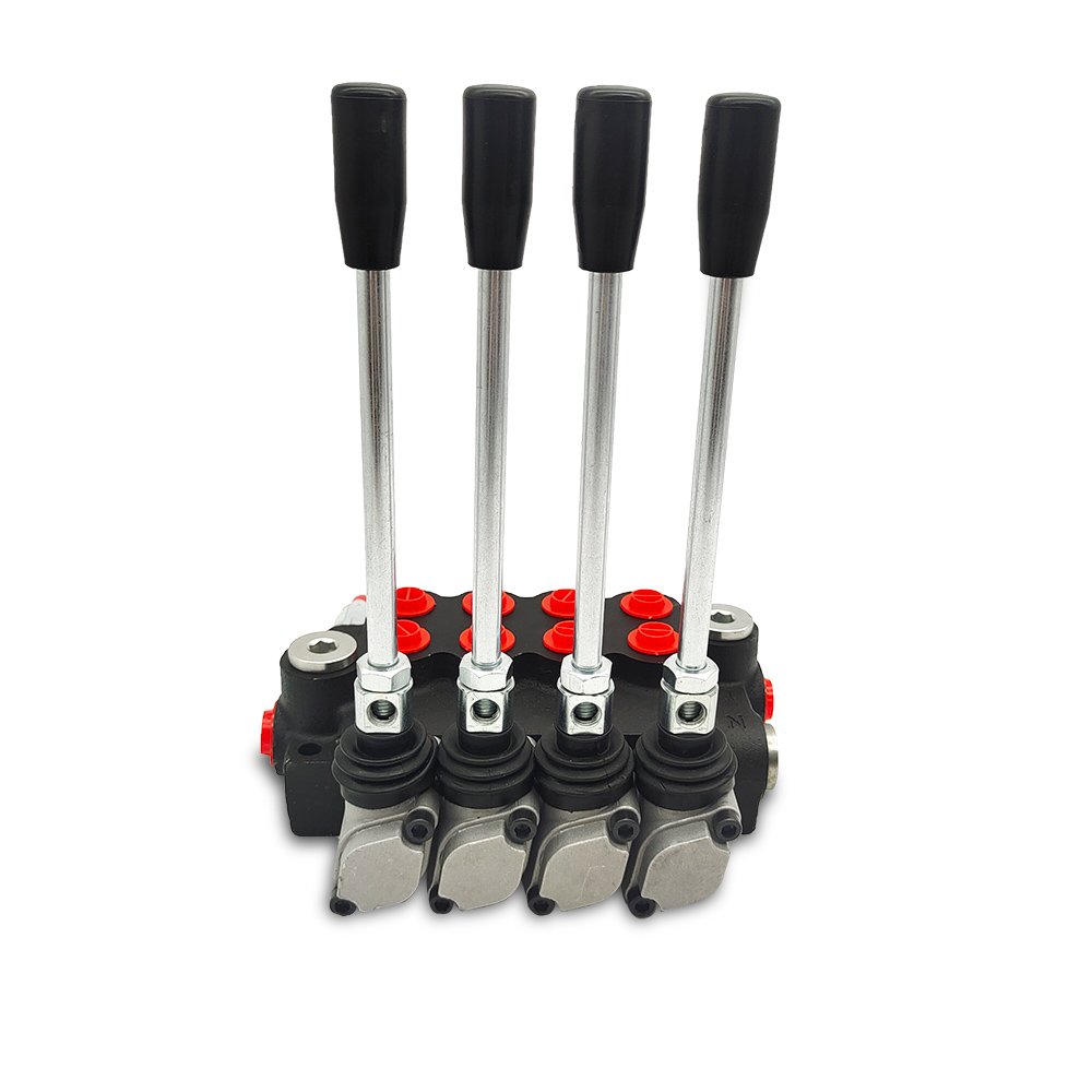 Lixin P40 4 spools hydraulic spool valve with joystick with 40 l/min control for heavy tractor