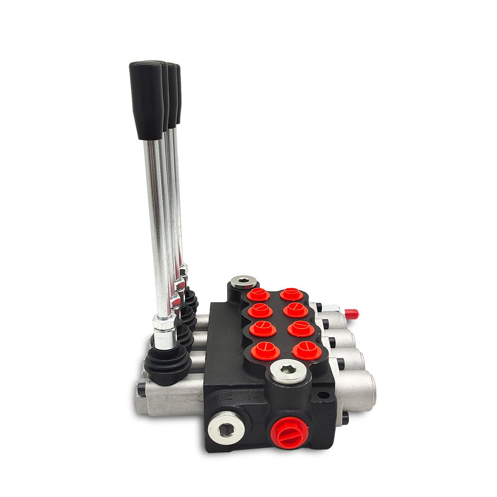 Lixin P40 4 spools hydraulic spool valve with joystick with 40 l/min control for heavy tractor