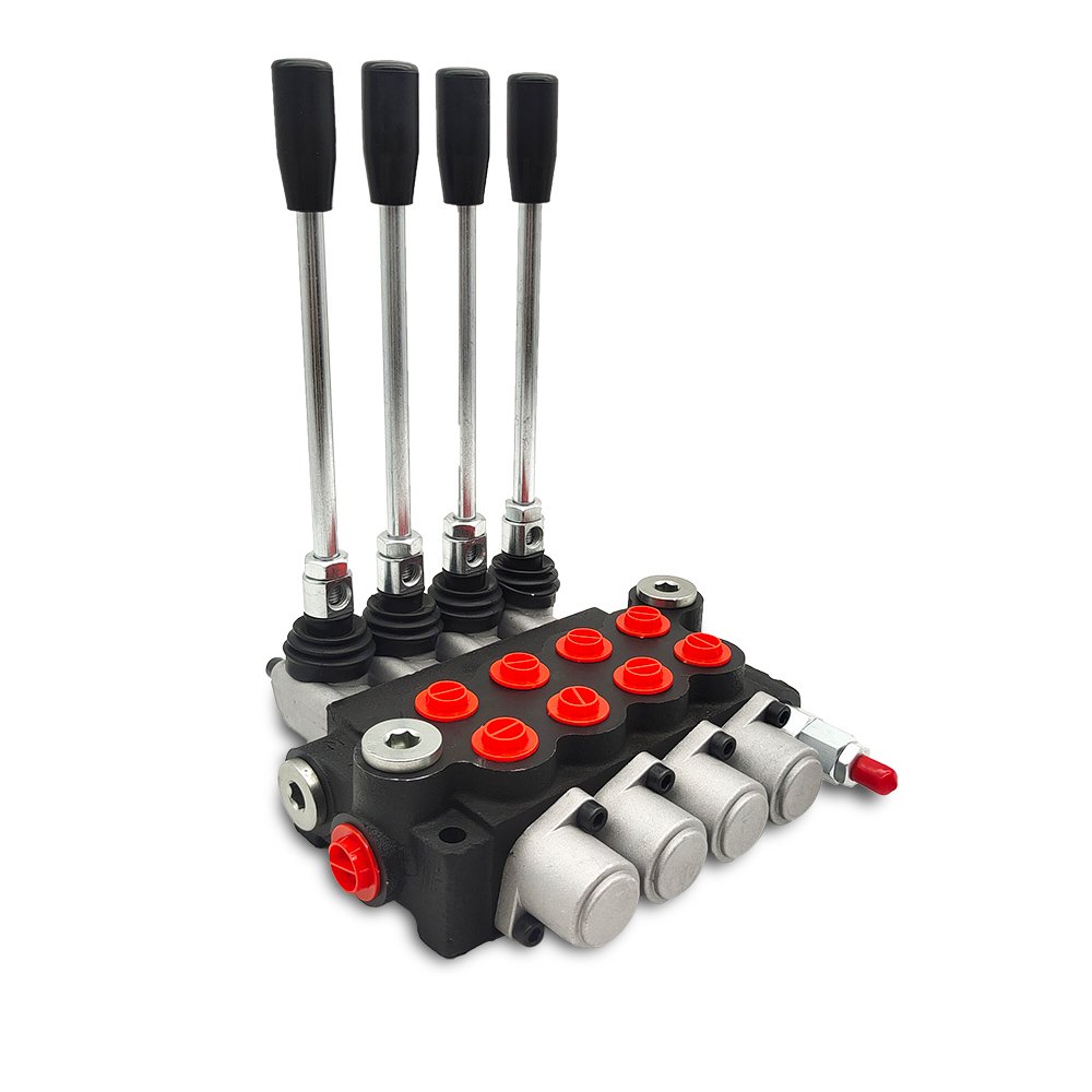 Lixin P40 4 spools hydraulic spool valve with joystick with 40 l/min control for heavy tractor