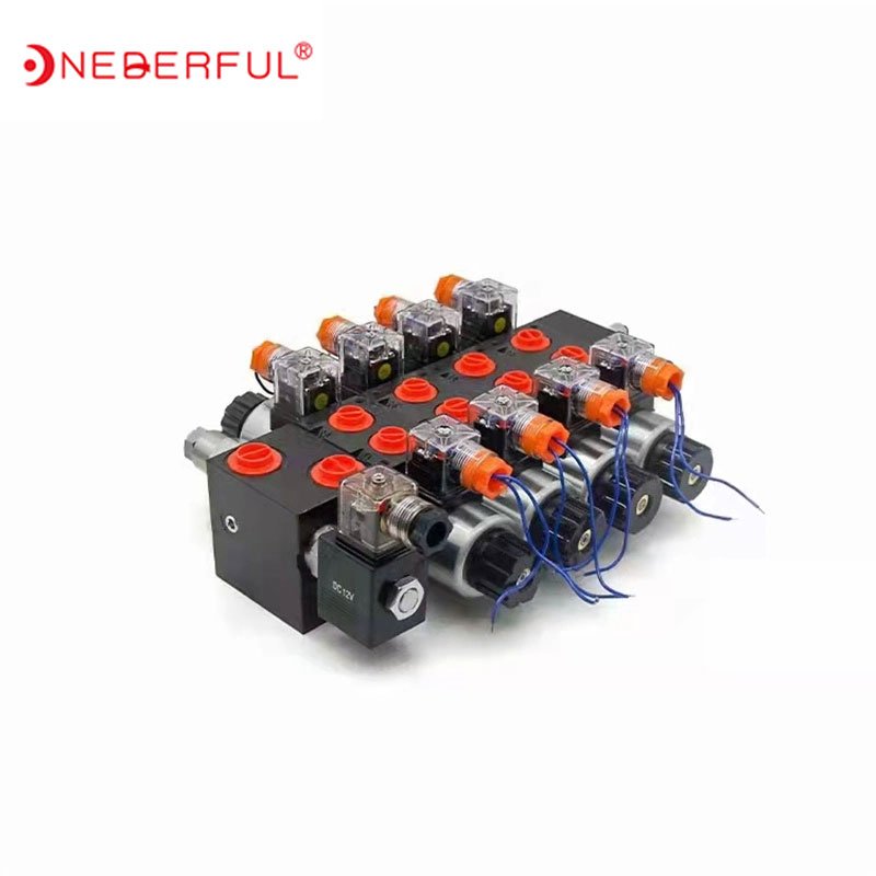 SD8 hydraulic directional control Valve For Tractor Crane Distributor sectional valve 12v hydraulic control valve with joystick