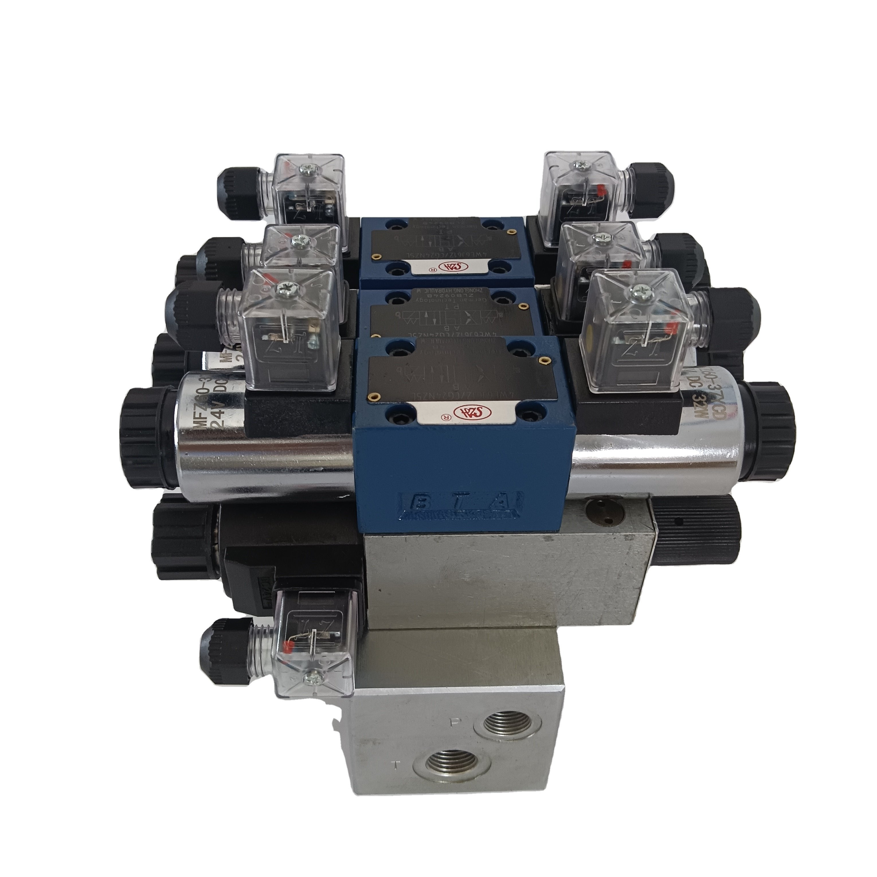 DN10 New Hydraulic Manifold Block with Relief Valve and Hydraulic Solenoid Valve