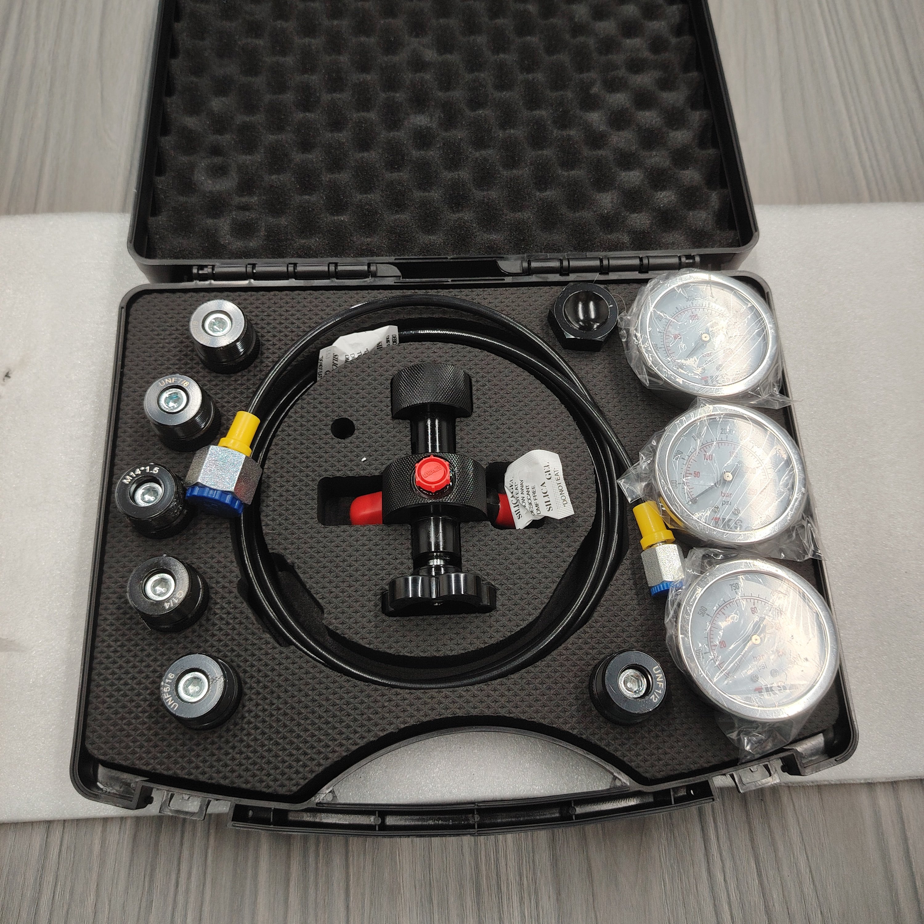 Hot sell Hydraulic Accumulator Nitrogen Charging Filling Gas Valve Test Kit