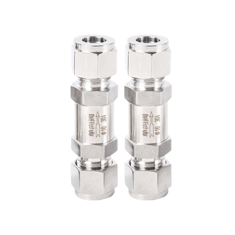 Stainless Steel Card Sleeve One-Way Reverse Valve Laboratory Single Check Valve in Sizes 6 8 10 1/4 3/8 1/2 for Hydraulic Parts
