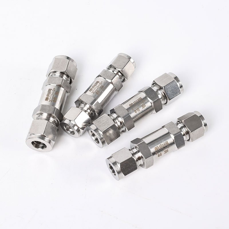 Stainless Steel Card Sleeve One-Way Reverse Valve Laboratory Single Check Valve in Sizes 6 8 10 1/4 3/8 1/2 for Hydraulic Parts