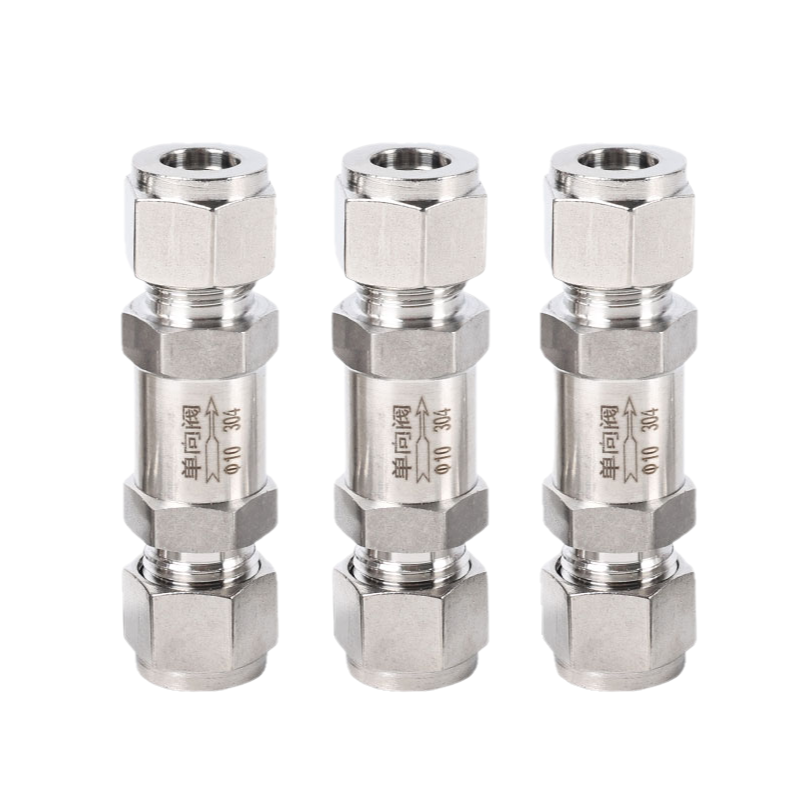 Stainless Steel Card Sleeve One-Way Reverse Valve Laboratory Single Check Valve in Sizes 6 8 10 1/4 3/8 1/2 for Hydraulic Parts