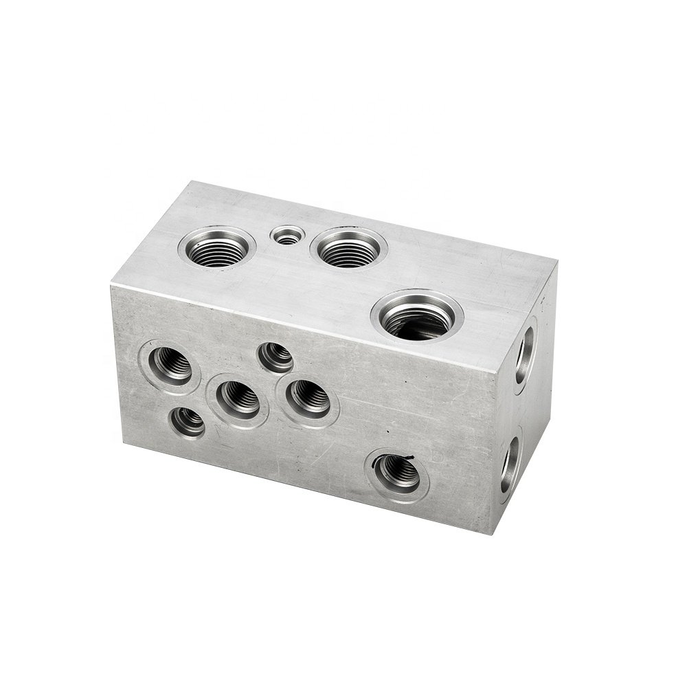 Hydraulic engineers customize 35-220L flow aluminum cast ductile iron steel hydraulic valves hydraulic manifold blocks
