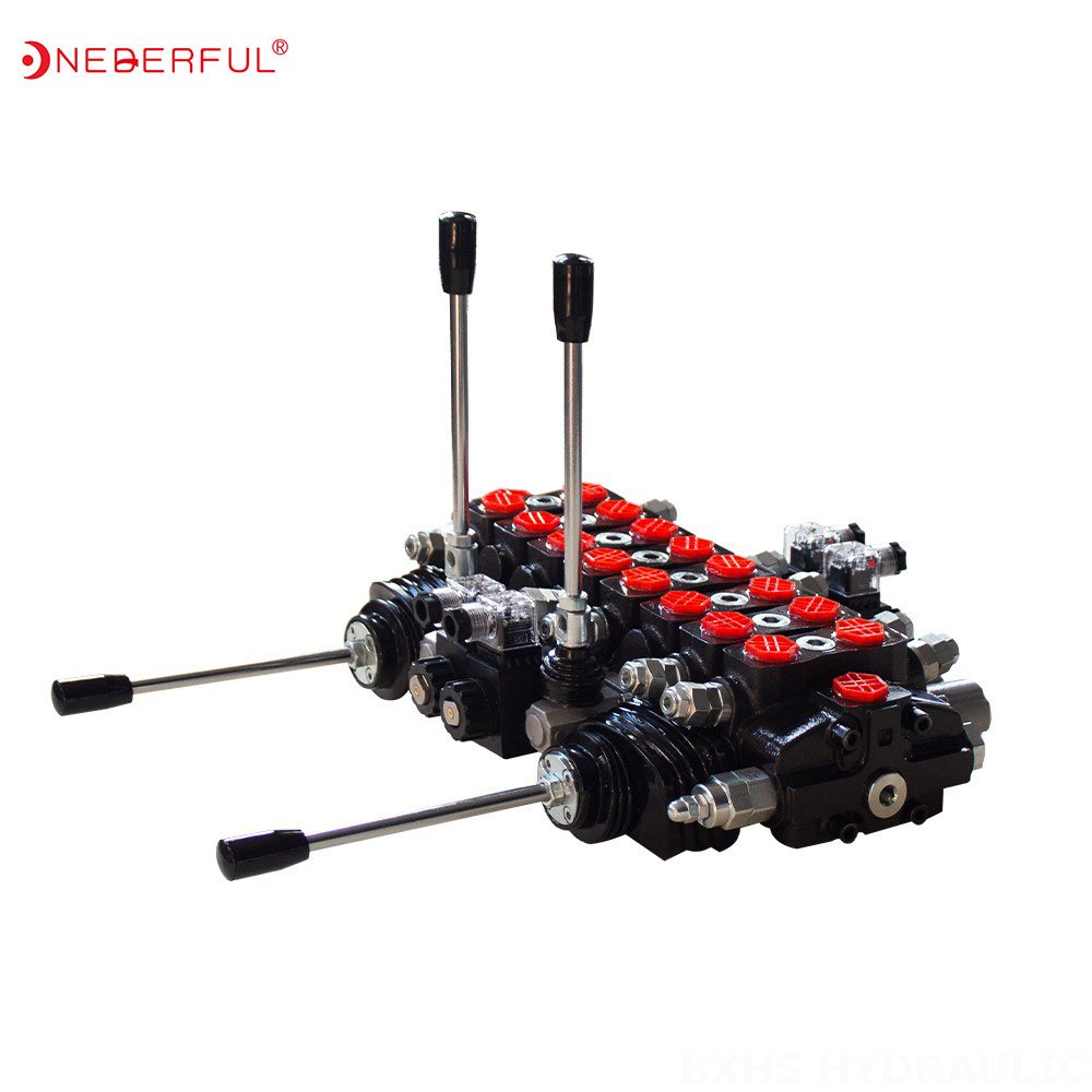 4 way 3 position hydraulic solenoid valve 12v Multi Way Direction Control Valve hydraulic manual valve