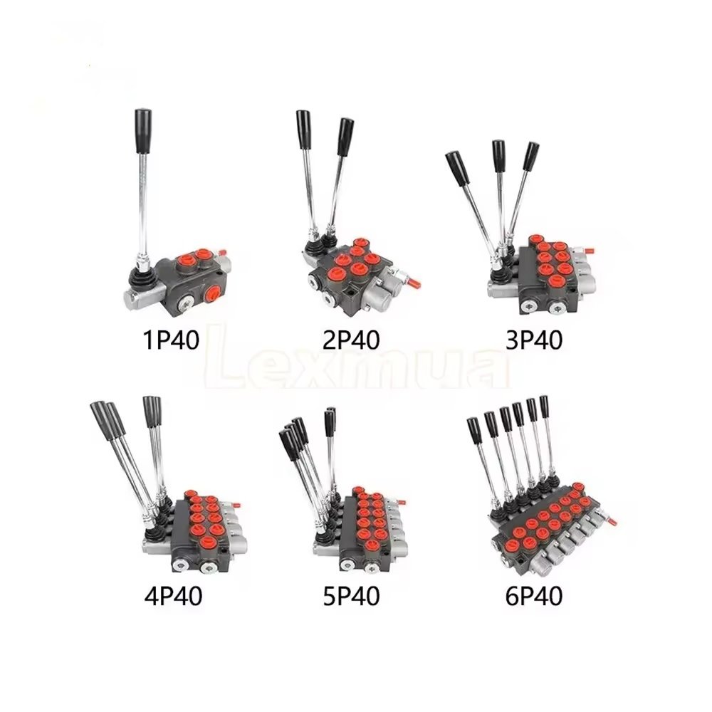High Performance 4 Spool P40-4 Hydraulic Monoblock Directional Control Valve for Farm Equipment Manufacturer Tractor Parts