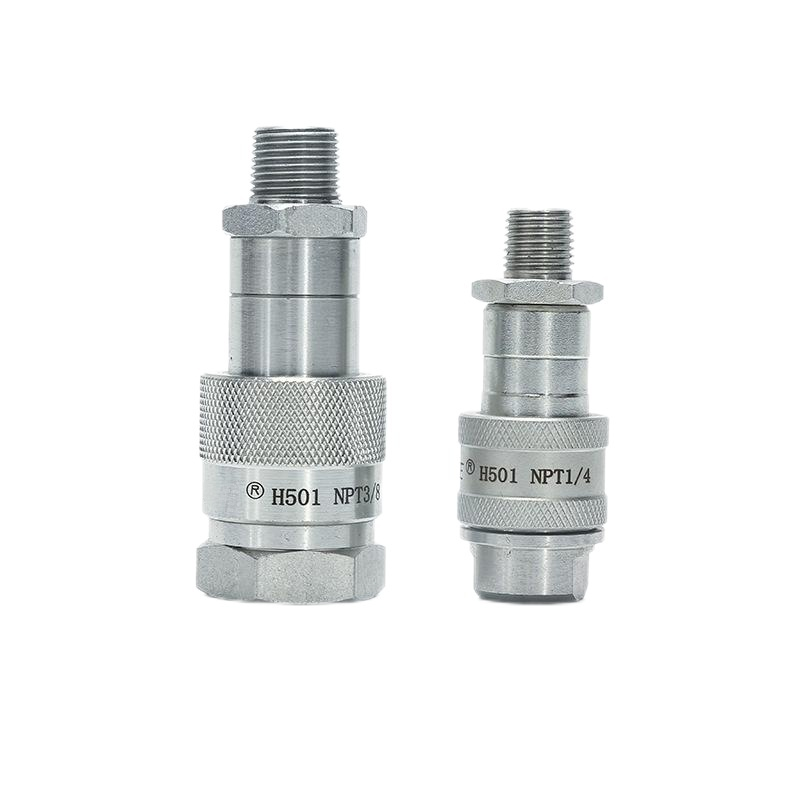 High Pressure hydraulic quick coupling 700BAR Pipe or ball valve thread locked type Hydraulic quick release coupler 70Mpa