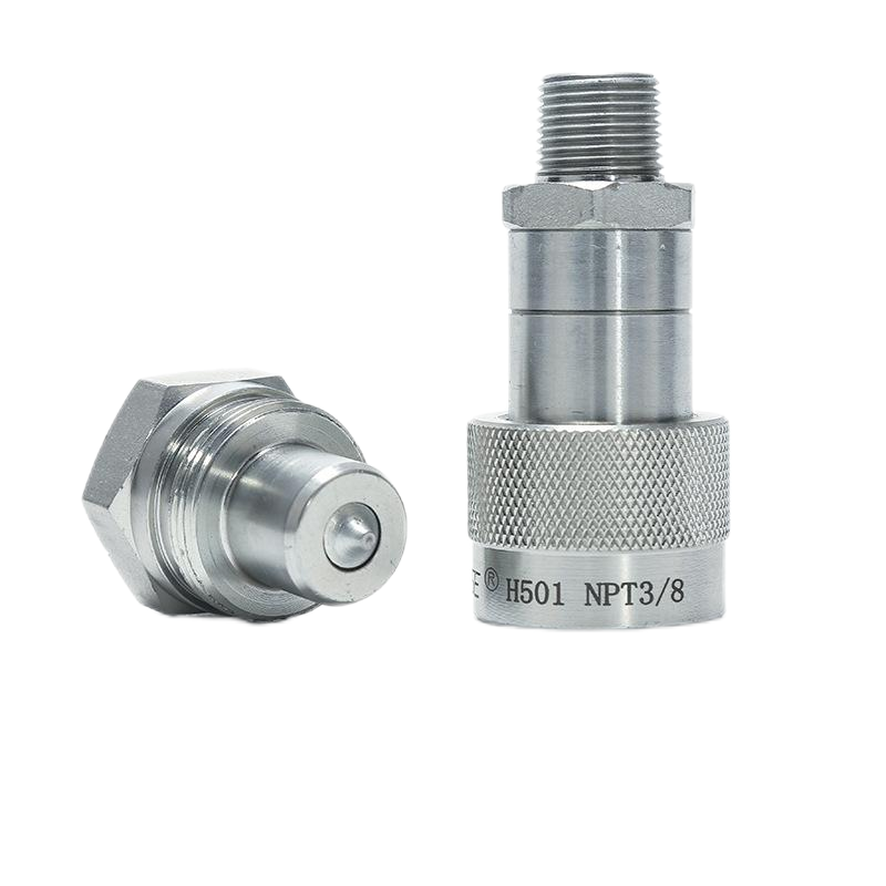 High Pressure hydraulic quick coupling 700BAR Pipe or ball valve thread locked type Hydraulic quick release coupler 70Mpa