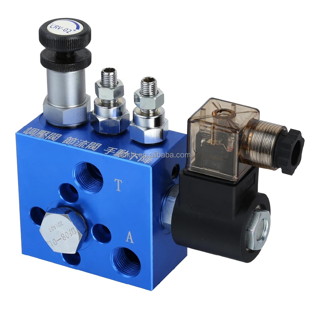 Hydraulic Aluminum Lifting Block with Solenoid Valve for hydraulic power unit pack snow plow tyre changer forklift