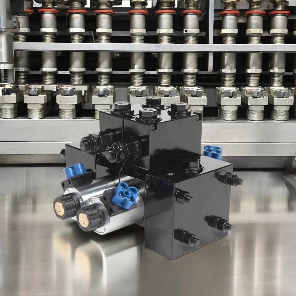 New Type Electric Hydraulic Valve Block with Hydraulic Throttle Valve in Control