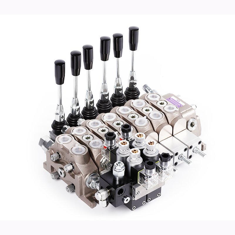 Custom DCV40-601 6 spool hydraulic solenoid operated directional valve hydraulic manual directional valve