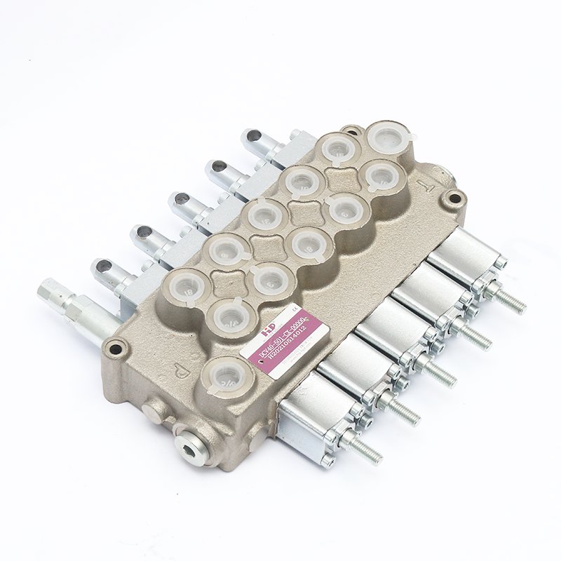 Custom DCV40-501 5 spool hydraulic solenoid operated directional valve hydraulic manual directional valve