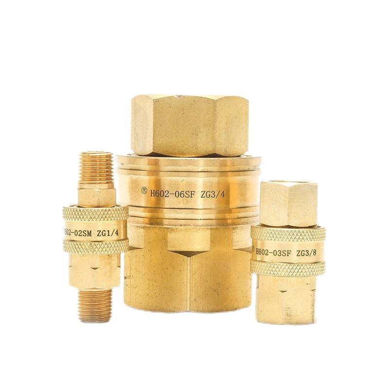 No valve Brass or Stainless Steel material 3/4 inch Hydraulic quick coupling/ quick connector/quick release coupler for Cleaners