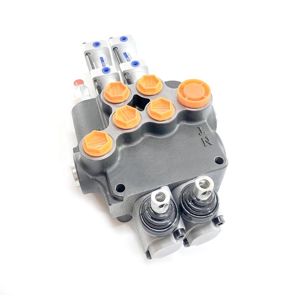 2 lever P80 manual control with pneumatic control 2p80 80L/MIN sd11 MONOBLOCK DIRECTIONAL VALVE DISTRIBUTOR