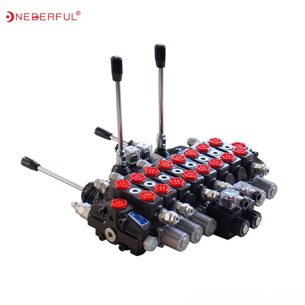 high pressure 4 way 3 position hydraulic solenoid valve 12v hydraulic valve hydraulic control valve garbage truck