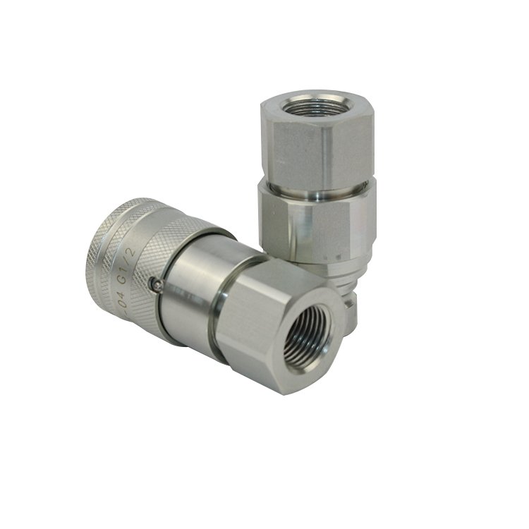 Stainless Steel Flat Face Hydraulic Hose Couplings Quick Disconnect Coupling