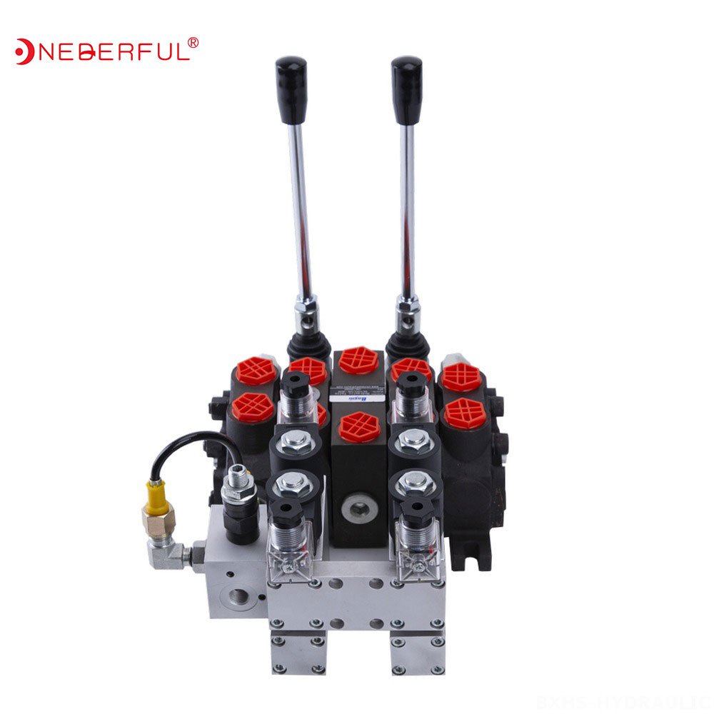 315bar electro-hydraulic double acting Manual Control Valves joystick cable Motor Spool Hydraulic Flow Control Valve