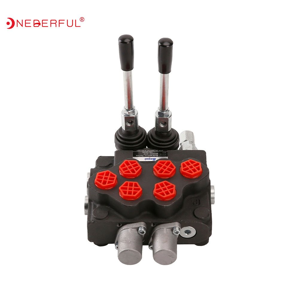 Hydraulic Manual Distributor with 3 Spools 70L/M Flow Rate SD11 Lever Monoblock Directional Control Valve three way valve