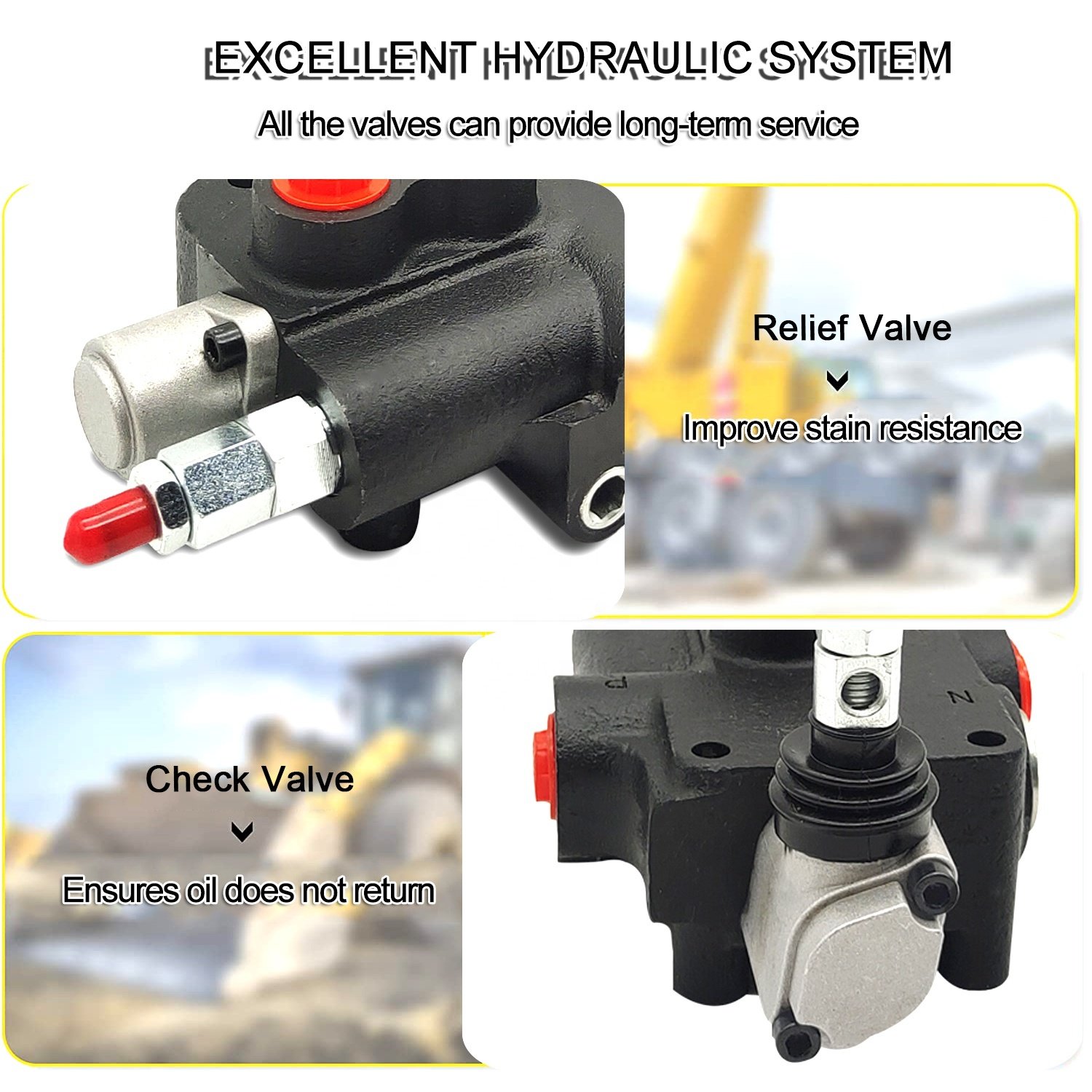 Hydraulic Parts P40 P80 Hydraulic Spool Monoblock Valve For Loader Winch