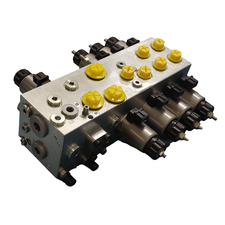 Hawe PSL PSV electric forklift control valve hydraulic proportional multi-way directional load holding group manifold block